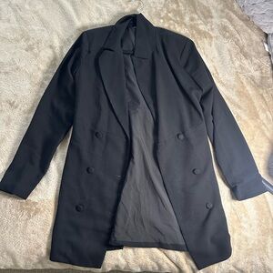 Black Double-Breasted Coat